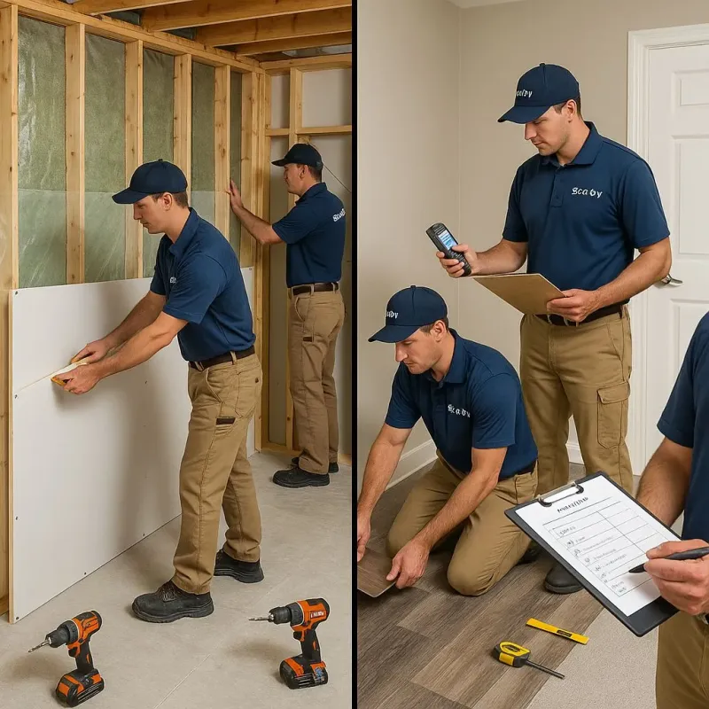 Repairs and Reconstruction process in Rome, ME